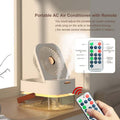 3-in-1 Portable Mini Air Cooler Fan with Humidifier & Night Light - USB Rechargeable Ice Cooling Fan, 3 Speeds, Remote Control, Water Mist Spray for Desk, Home, Office, Outdoor