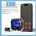 Airmax Transparent Wireless Earbuds with Smart Touch Screen Case - Bluetooth 5.3, ENC Noise Cancelling, LED Display, 30H Playtime | TWS Earbuds for iPhone & Android