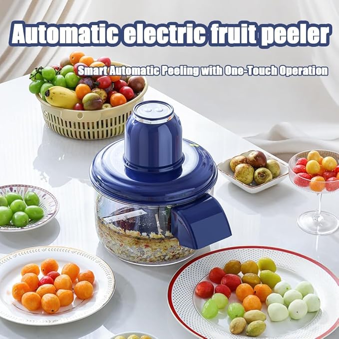 Automatic Electric Fruit Peeler - One-Touch Smart Fruit Peeling Machine | 25 Seconds Fast Peeling for Grapes, Plums, Cherry Tomatoes, Kumquat | High Pulp Integrity