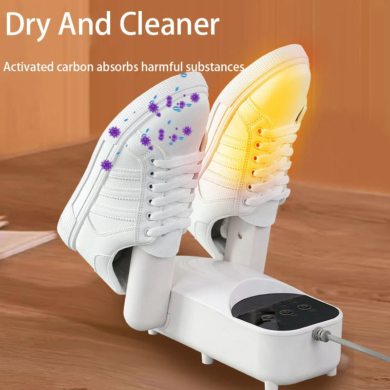 Electric Shoe Dryer & Deodorizer - Smart 4-Mode Shoe Warmer with Telescopic Outlet, 10 Min Quick Drying, Antibacterial & Deodorizing | for Sneakers, Boots, Slippers, Socks