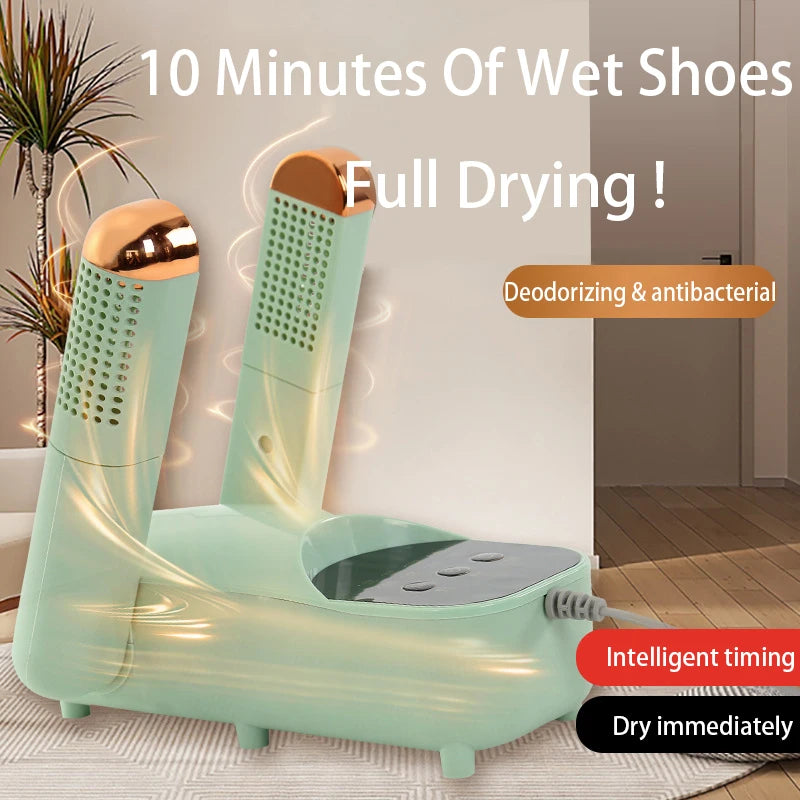 Electric Shoe Dryer & Deodorizer - Smart 4-Mode Shoe Warmer with Telescopic Outlet, 10 Min Quick Drying, Antibacterial & Deodorizing | for Sneakers, Boots, Slippers, Socks